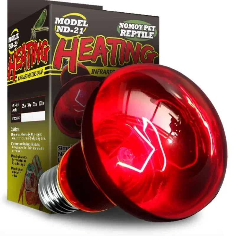 25-100W Reptile Heat Lamp Bulb Infrared Basking Spot Lamp 220V Amphibian Snake Lamp Heat Reptile Bulbs Tortugas