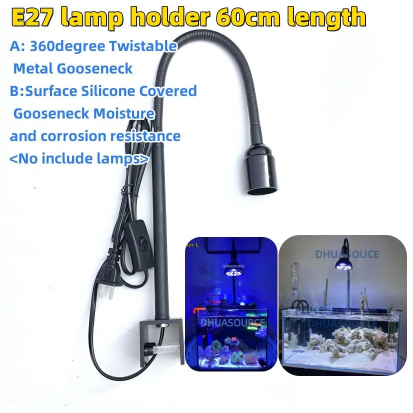 Full Specturm LED Aquarium Reef Light Grow Lamp Fish Tank Bulb for Coral Fish Saltwater Nanotank Plant SPS LPS