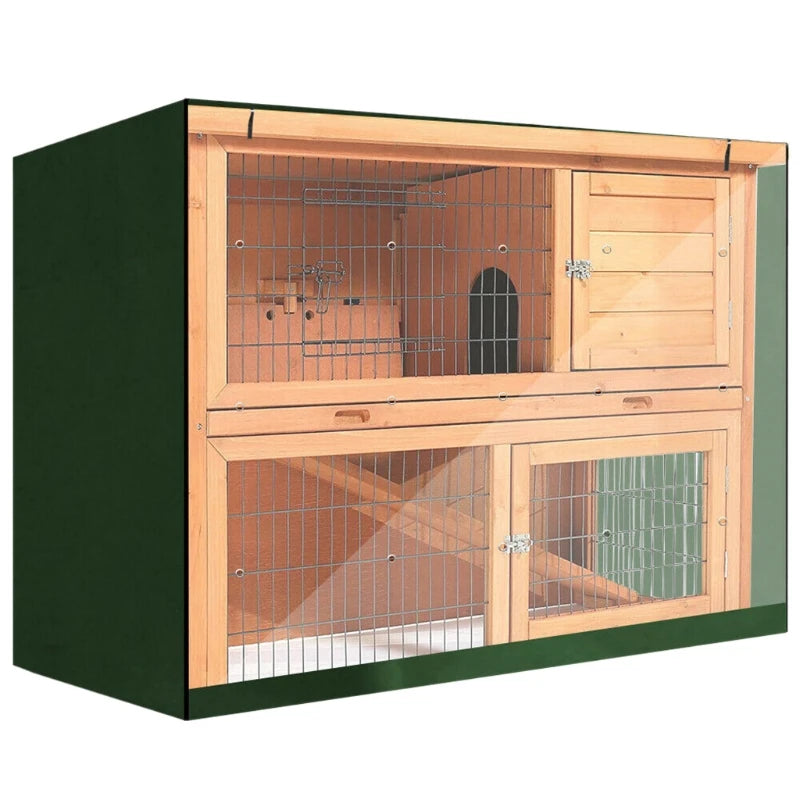 Bunny Rabbit Hutch Cover for Winter Garden Outdoor Waterproof Small Animal Cage Crate Cover UV Resistant Heavy Duty Pets