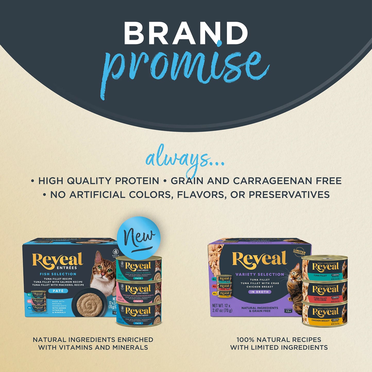 , Natural Wet Cat Food, Fish in Broth Variety Pack, 2.47Oz Can