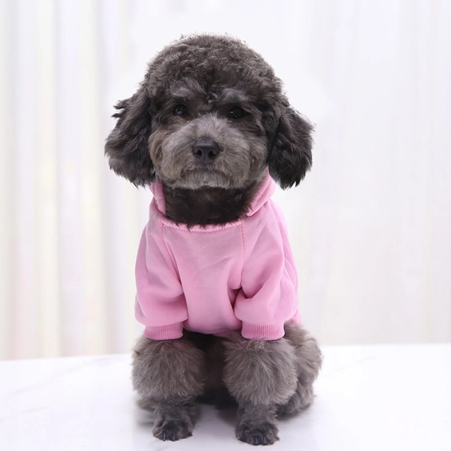 Dog Sweaters for Small Dogs, Dogs Puppy Sweater Boy for Small with Pocket Warm Dog Medium Hoodie Girl Fall Clothes Winter Fleece Pet Clothes Pink
