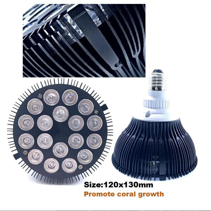 Full Specturm LED Aquarium Reef Light Grow Lamp Fish Tank Bulb for Coral Fish Saltwater Nanotank Plant SPS LPS