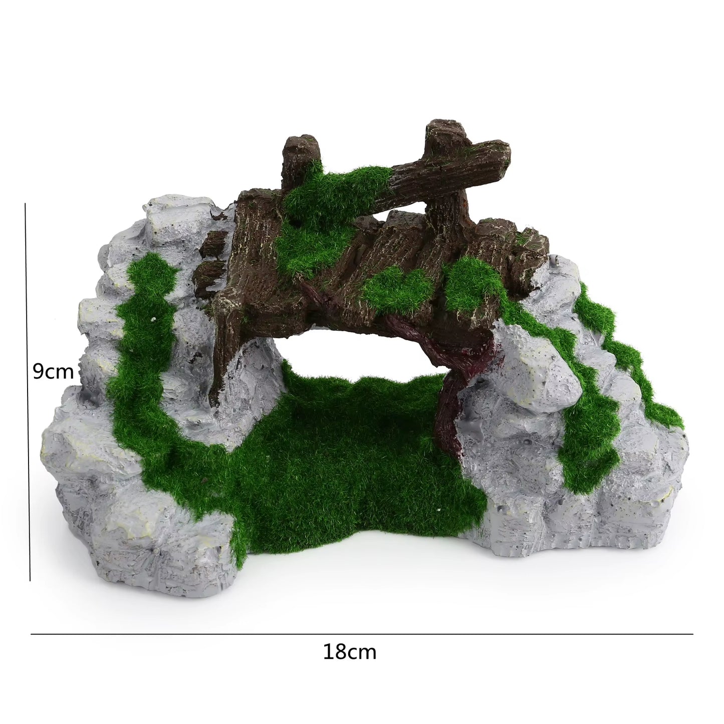 Fish Tank Artificial Bridge Resin Landscape Decoration Bridge Aquarium Equipment Accessories Ornament Cave Aquatic Pet Fish