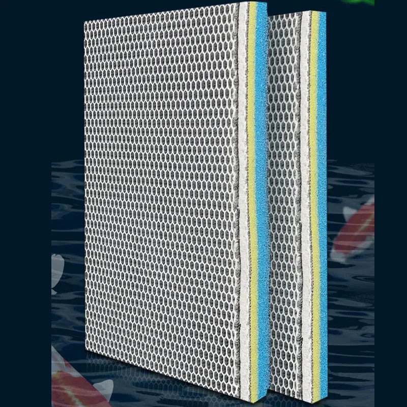 12D 12-Layers Aquarium Filter Sponge Bio Media No Glue High-Density Fish Tank Pond External Filter Cotton Skimmer Accessories