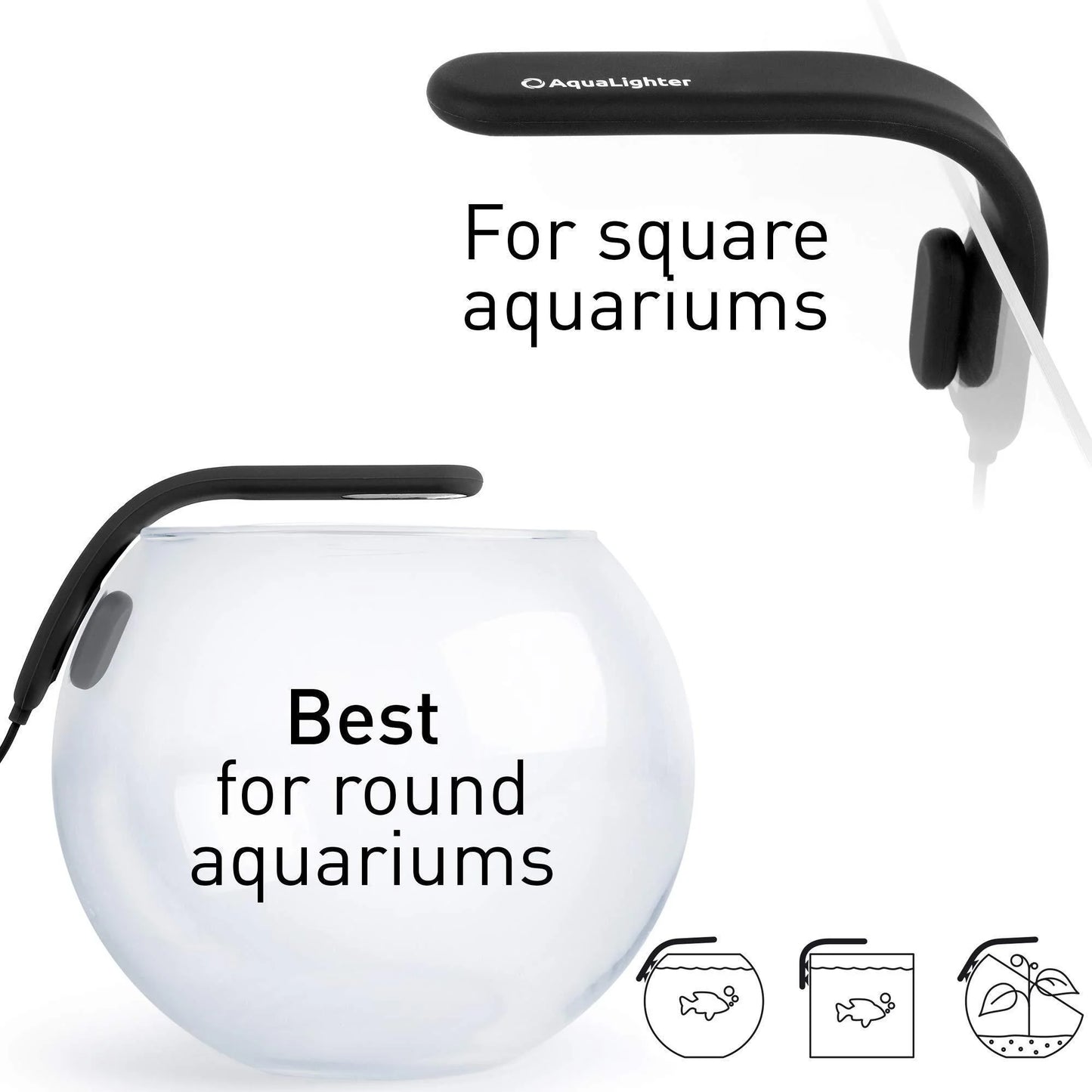 Fish Tank Light Clip on Aquarium Light Aquarium Light for Plants LED Flexible Lamp for Freshwater Light Nanosoft Black Fish Tank Lights 10 Gallon