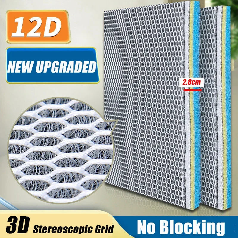 12D 12-Layers Aquarium Filter Sponge Bio Media No Glue High-Density Fish Tank Pond External Filter Cotton Skimmer Accessories