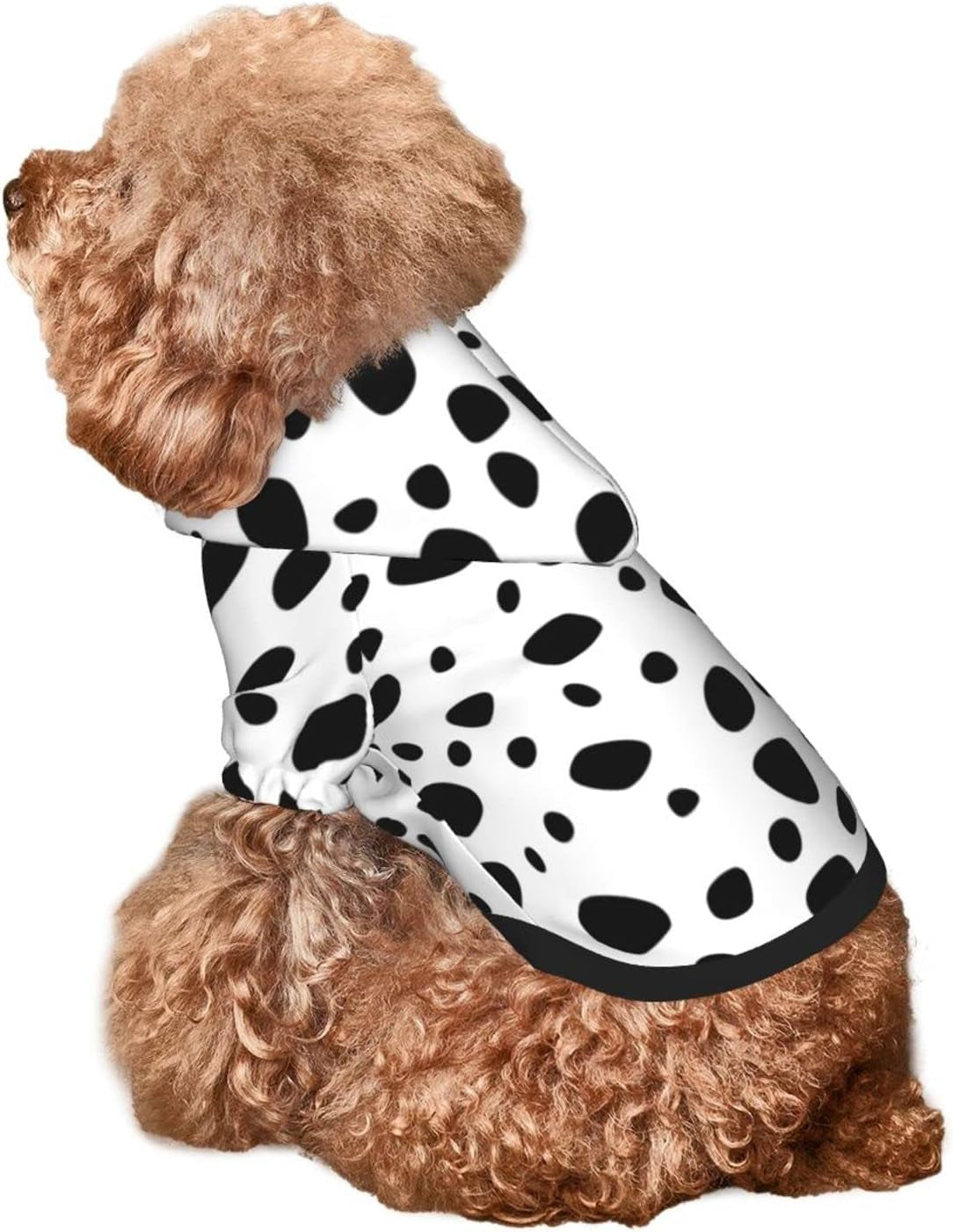 Fashion Pet Dog Cat Hoodies, Dalmation Print Pet Clothes Puppy Winter Sweatshirt Warm Sweater Coat Jacket XS