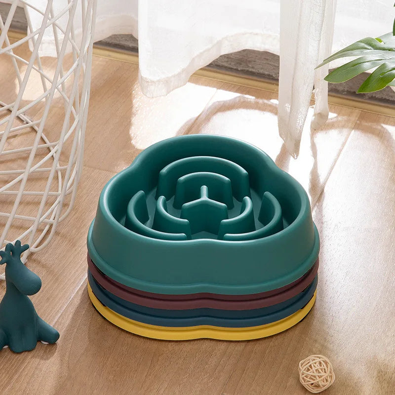 1PC Pet Slow Food Bowl anti Choking Dog Bowl Dog Bowl anti Overturning Pet Food Supplies and Feeding Device
