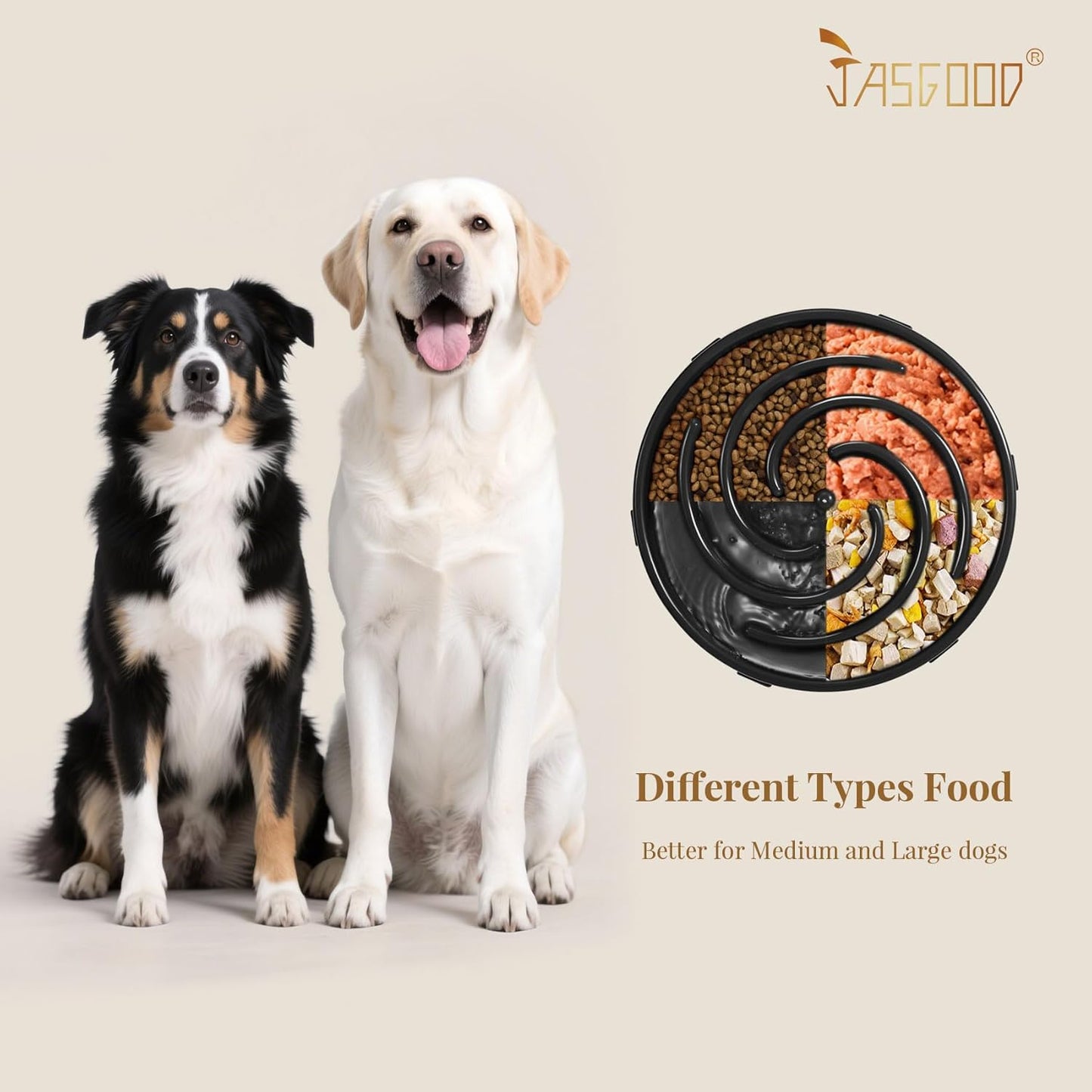 Slow Feeder Dogs Bowl for Large Medium Dogs,Anti-Gulping Pet Slower Food Feeding Bowls Stop Bloat,Preventing Choking