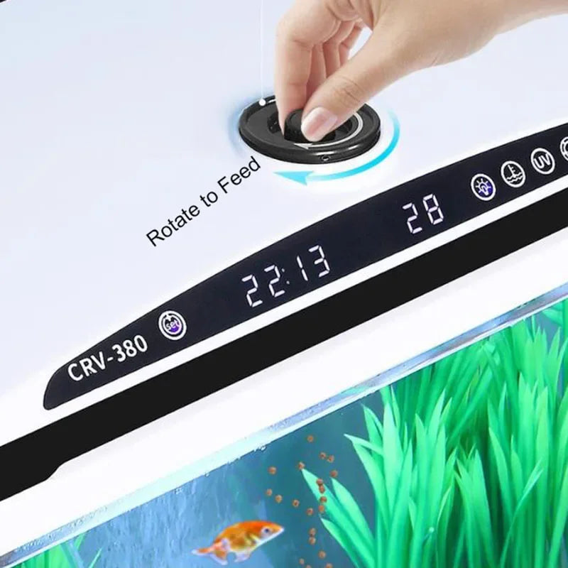 Intelligent Fish Tank with Water Pump Fish Lighting Heate Decorative Silent Mini Fish Tank for Tabletop Display Decoration