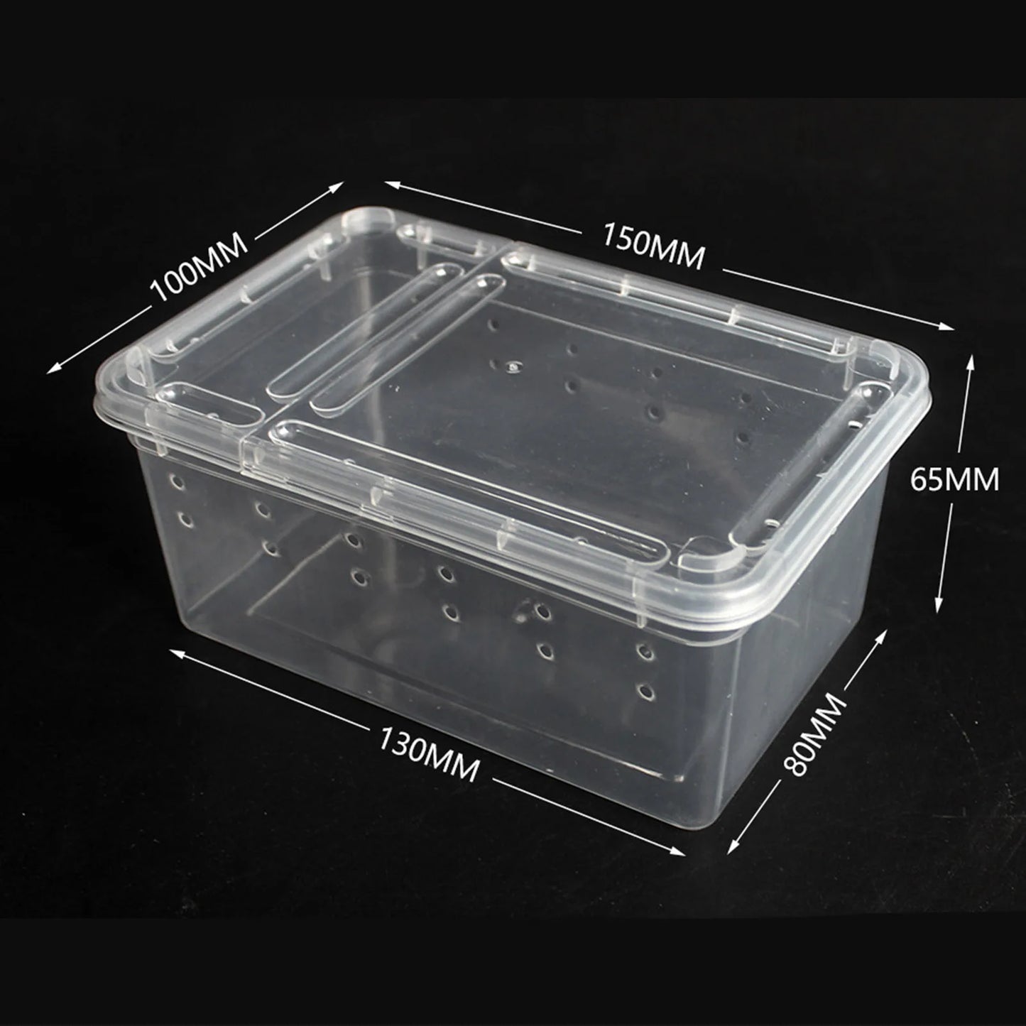 Reptile Feeding Box Portable Snake Breeding Box Lizard Cage Hatching Container for Frogs Tarantulas Turtles Hideout
