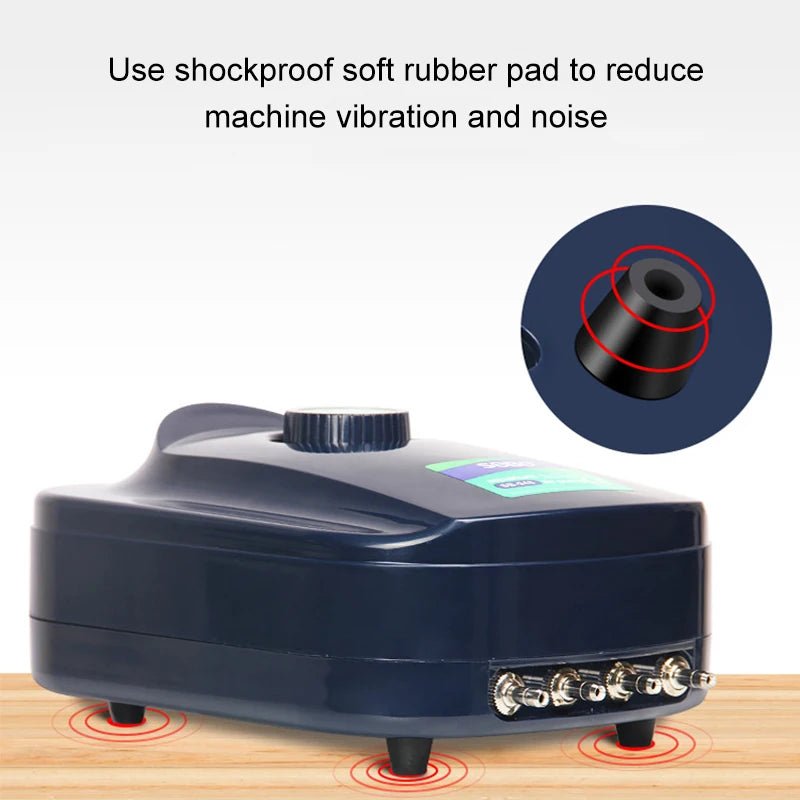 SOBO Silent Aquarium Oxygen Air Pump Fish Tank Adjustable Air Volume High Power Oxygenator Air Compressor Aerator 220V