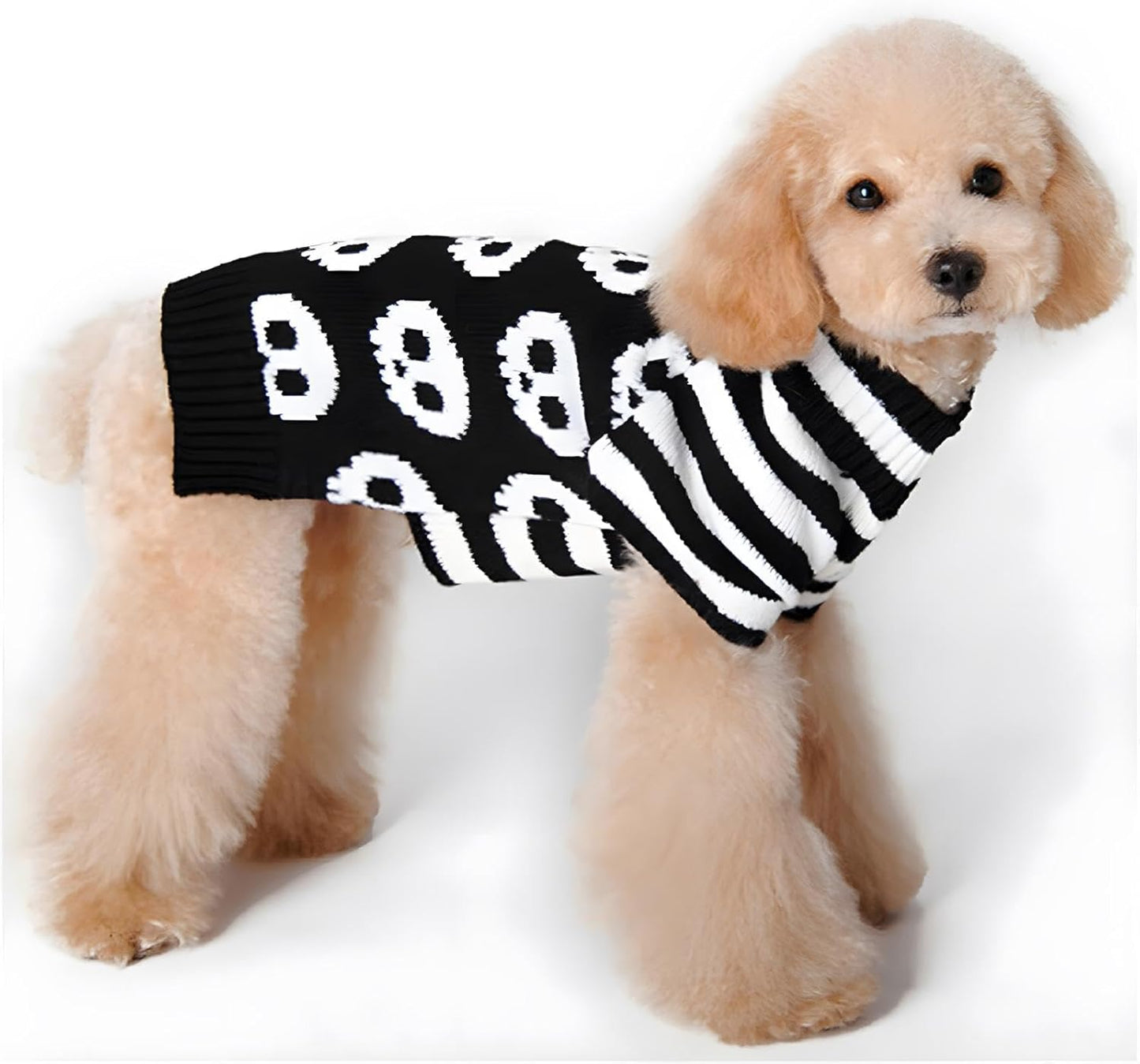 Pet Sweaters Skeleton Sweater the Cat Dog Clothes Pet Clothing Little Puppy Dog Sweaters (Small) Black