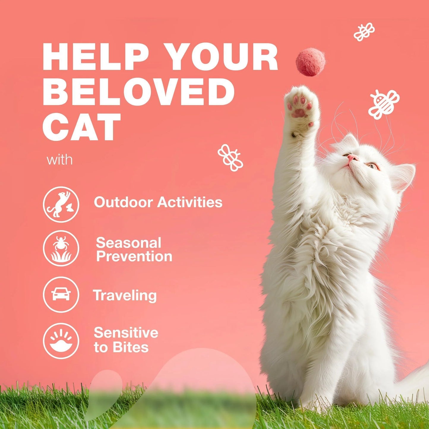 Insects Treatment for Cats Daily Oral Cat Insects Treatment Chews Chewable