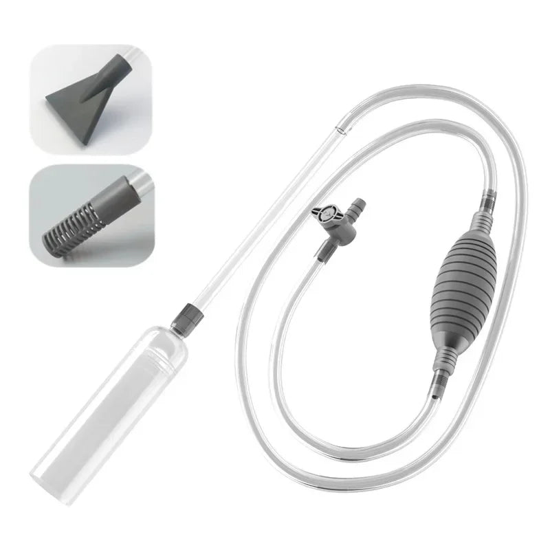 Large Fish Tank Aquarium Siphon Vacuum Gravel/Sand Washing and Water Change Cleaning Tool Kit with Extension Tube Fish Tank
