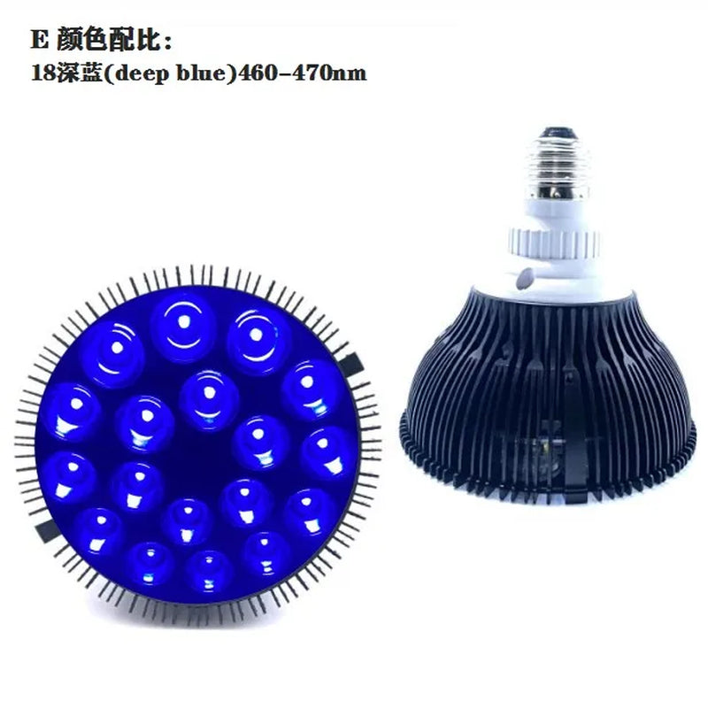 Full Specturm LED Aquarium Reef Light Grow Lamp Fish Tank Bulb for Coral Fish Saltwater Nanotank Plant SPS LPS
