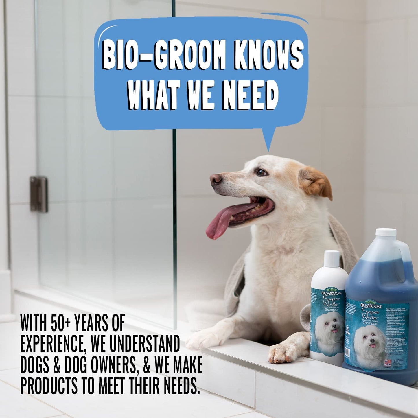 Protein Lanolin Dog Shampoo - Tear-Free Pet Shampoo, Dog Bathing Supplies, Puppy Wash, Cat & Dog Grooming Supplies, Cruelty-Free, Made in USA, Tearless Dog Products - 32 Fl Oz 1-Pack