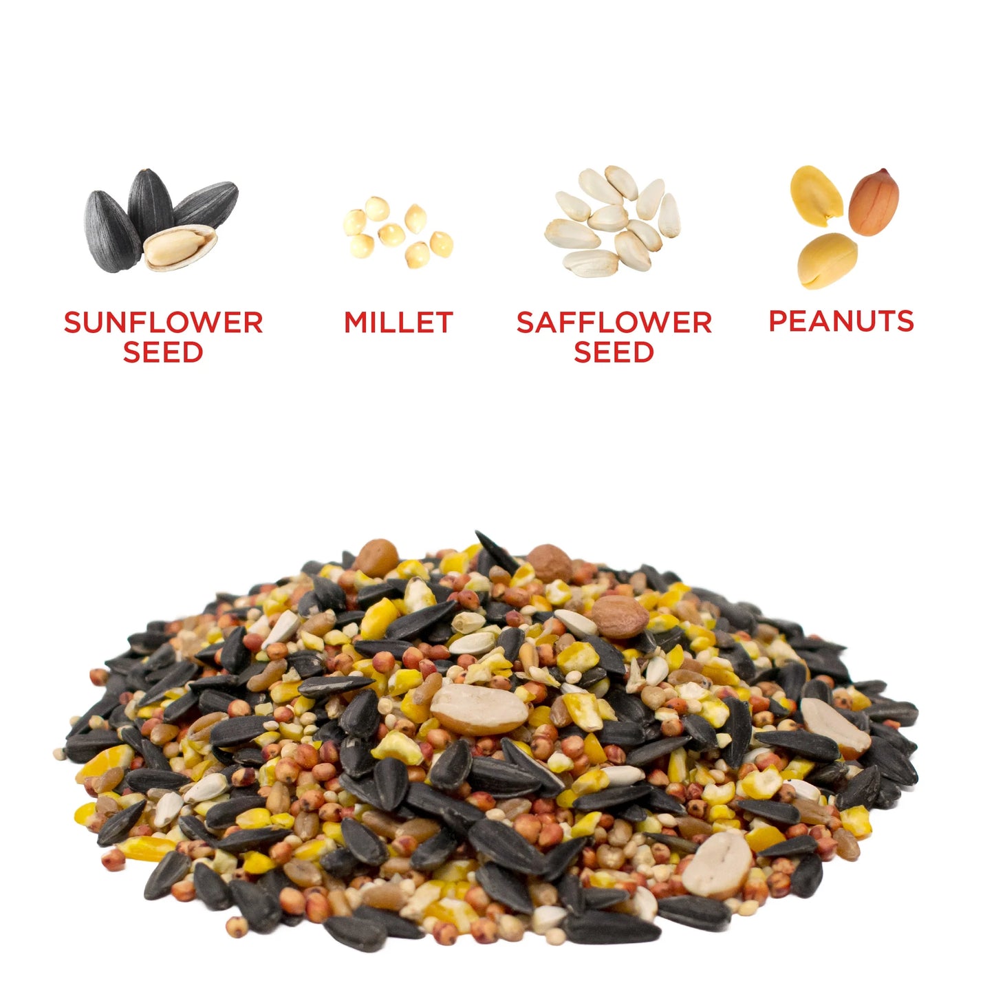 Sunflower Spicy Blend Wild Bird Food, Dry, 1 Count per Pack, 5 Lb. Bag