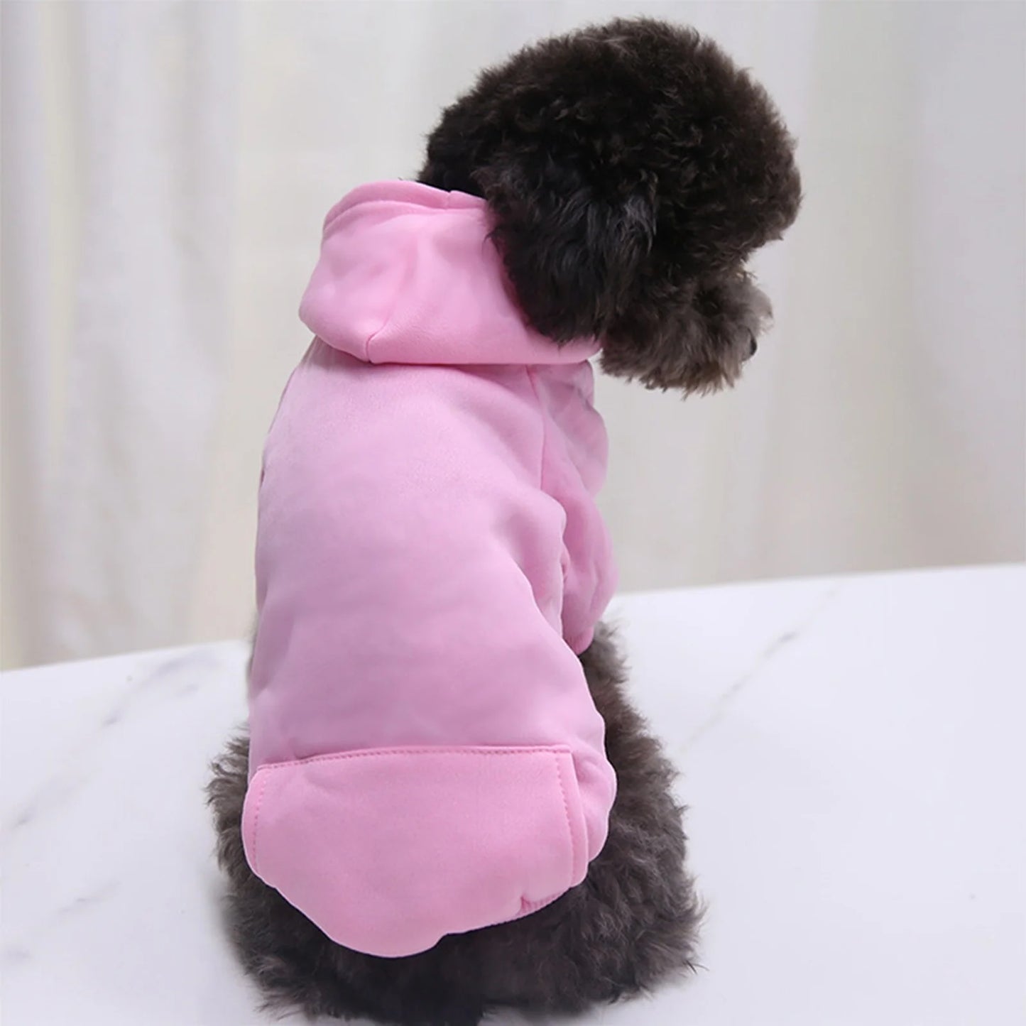 Dog Sweaters for Small Dogs, Dogs Puppy Sweater Boy for Small with Pocket Warm Dog Medium Hoodie Girl Fall Clothes Winter Fleece Pet Clothes Pink