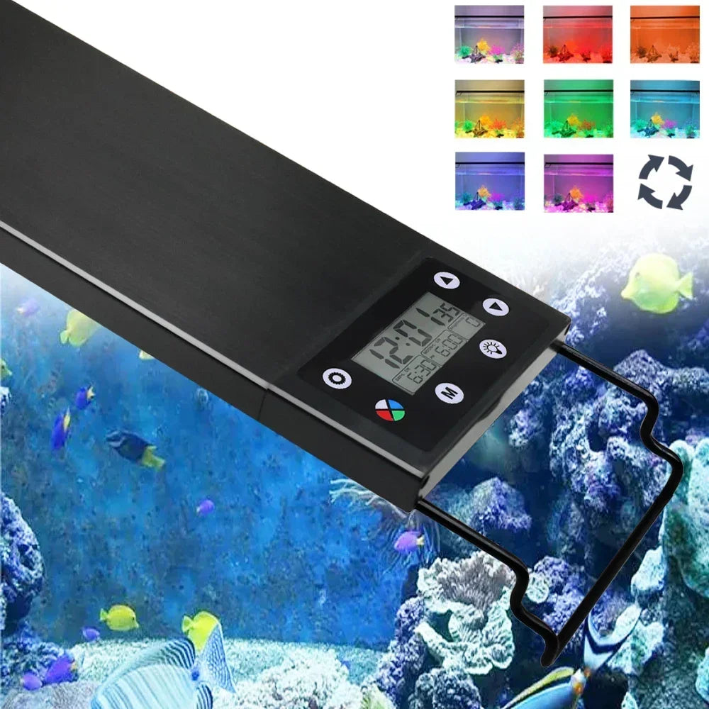 30-60Cm Fish Tank 24/7 Full Spectrum Lighting LED Light Aquarium Decoration Aquatic Plant Growth Lamp IP68 Waterproof 100V-240V