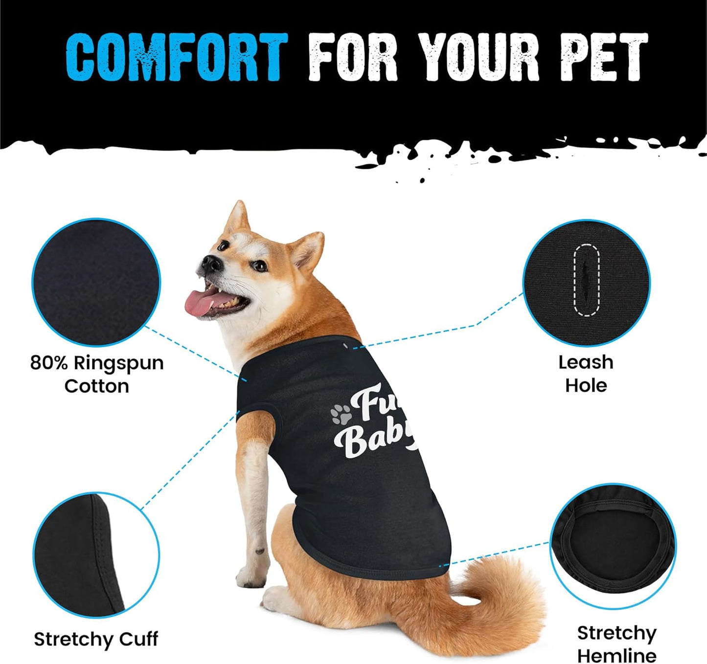 Dog and Owner Matching Clothes - Adorable Fur Mama Fur Baby Dog Matching Outfits with Owners - Soft Pet Clothes Black