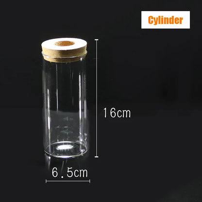 Mini Glass Fish Tank Betta Fish Tank Aquarium Fish Tank Micro Landscape Ecological Bottle Empty Bottle DIY Aquarium Accessories