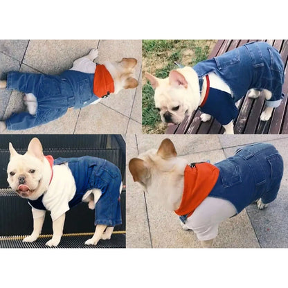 Christmas Warm Dog Coat Four-Legged Waterproof Windproof Reflective Winter Dog Coat Comfortable Snow Suit Small and Medium-Sized Dog Pet Clothing