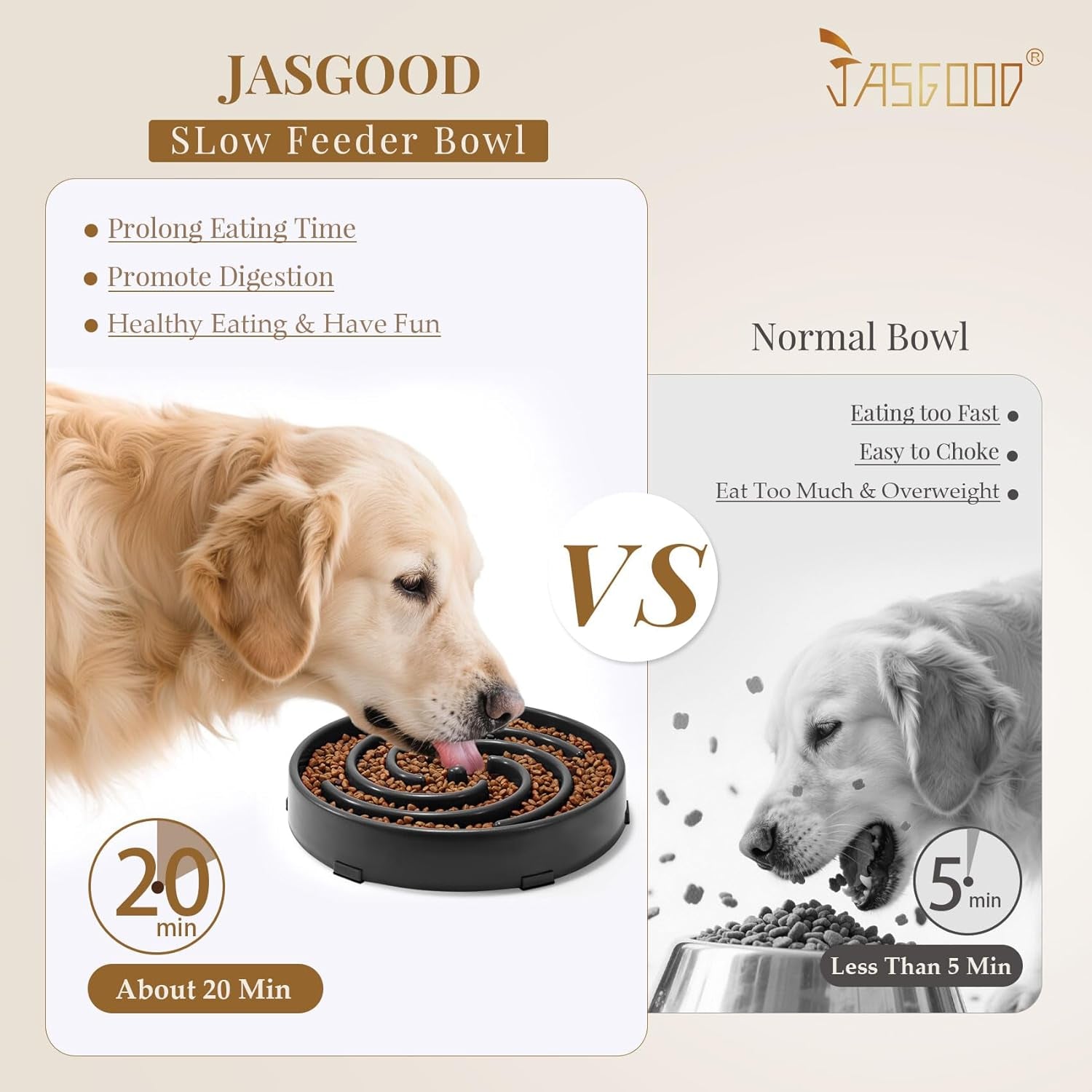 Slow Feeder Dogs Bowl for Large Medium Dogs,Anti-Gulping Pet Slower Food Feeding Bowls Stop Bloat,Preventing Choking