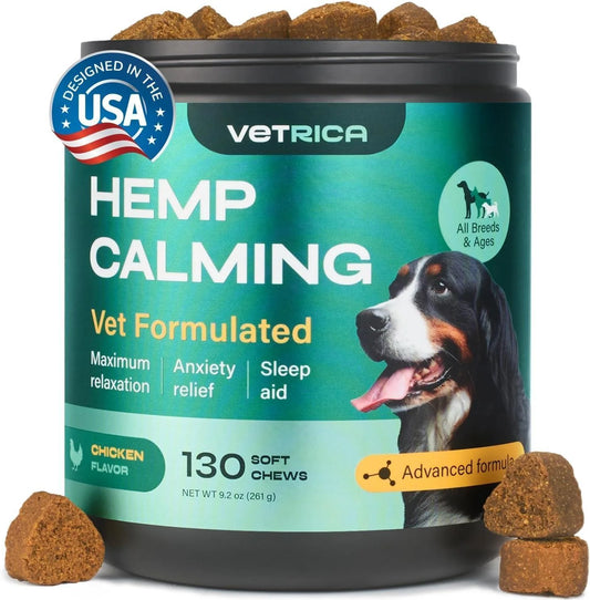 Calming Chews for Dogs Anxiety Relief Chicken Flavor Soft Treats for Storms