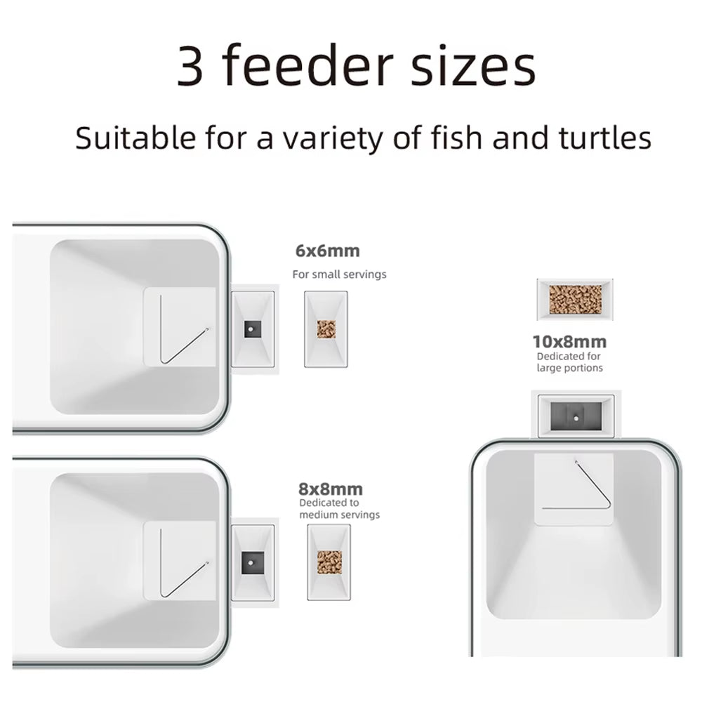 Wifi Smart Automatic Feeder Aquarium Goldfish Timing Feeder 100ML Large Capacity APP Control Feeding Records Remind Fish Feeder