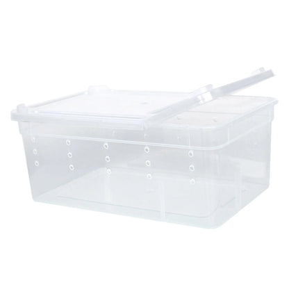 Reptile Feeding Box Portable Snake Breeding Box Lizard Cage Hatching Container for Frogs Tarantulas Turtles Hideout