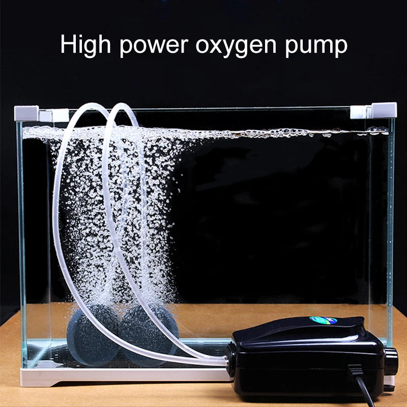 SOBO Silent Aquarium Oxygen Air Pump Fish Tank Adjustable Air Volume High Power Oxygenator Air Compressor Aerator 220V