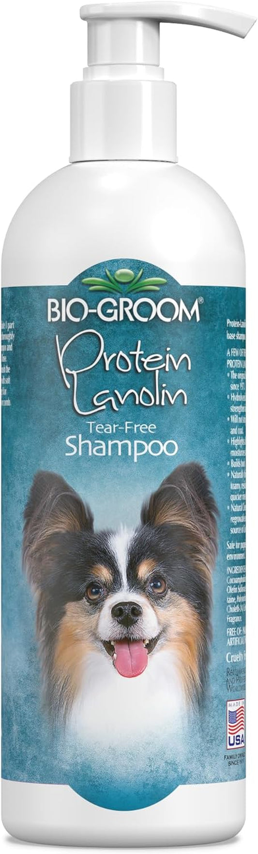 Protein Lanolin Dog Shampoo - Tear-Free Pet Shampoo, Dog Bathing Supplies, Puppy Wash, Cat & Dog Grooming Supplies, Cruelty-Free, Made in USA, Tearless Dog Products - 32 Fl Oz 1-Pack
