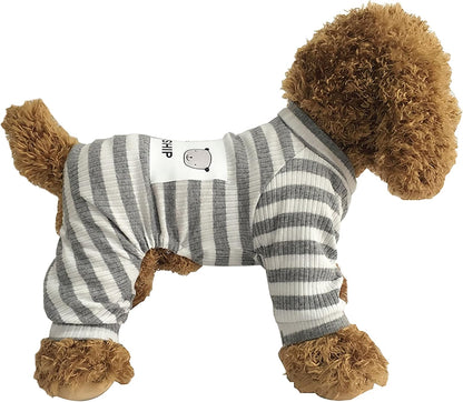 Dogs PJS Clothes for Small Dogs Girl Puppy Pajamas Long Sleeved Onsie Warm Coats Jumpers Outfits