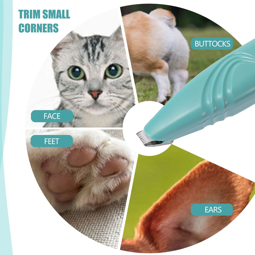 Dog Clippers Pet Paw Hair Trimmer, Cordless Cat and Small Dogs Clipper, Low Noise