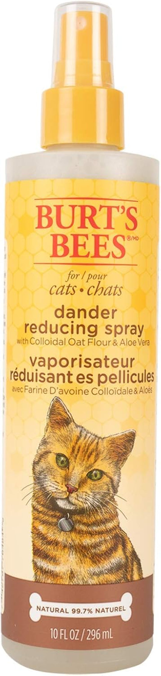 Dander Reducing Cat Spray with Colloidal Oat Flour and Honey - Cat Dander Remover Gives Dry Skin Relief for Cats, Essential Kitten Supplies for Allergy Relief, 10 Fl Oz