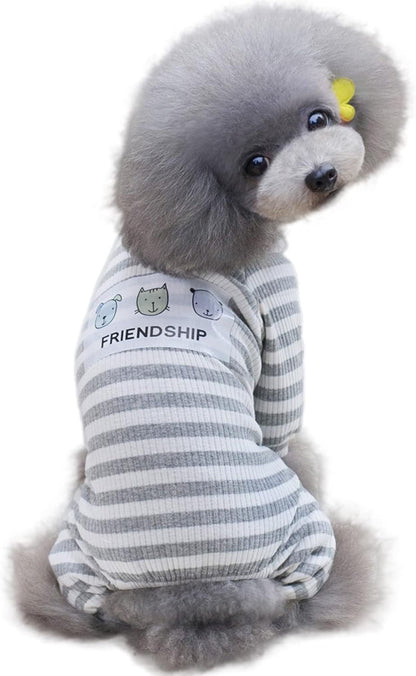 Dogs PJS Clothes for Small Dogs Girl Puppy Pajamas Long Sleeved Onsie Warm Coats Jumpers Outfits