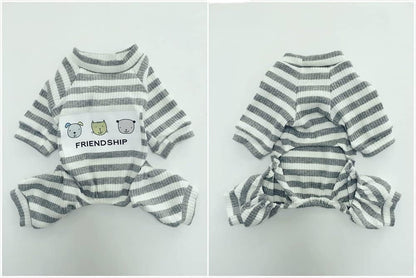 Dogs PJS Clothes for Small Dogs Girl Puppy Pajamas Long Sleeved Onsie Warm Coats Jumpers Outfits