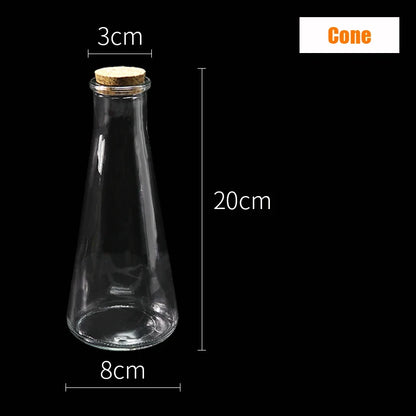 Mini Glass Fish Tank Betta Fish Tank Aquarium Fish Tank Micro Landscape Ecological Bottle Empty Bottle DIY Aquarium Accessories