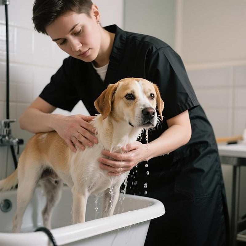 Waterproof Salon Smock Barber Jacket for Women Men Pet Grooming Smock Hairdresser Anti-Static Hairdresser Uniform with Pocket