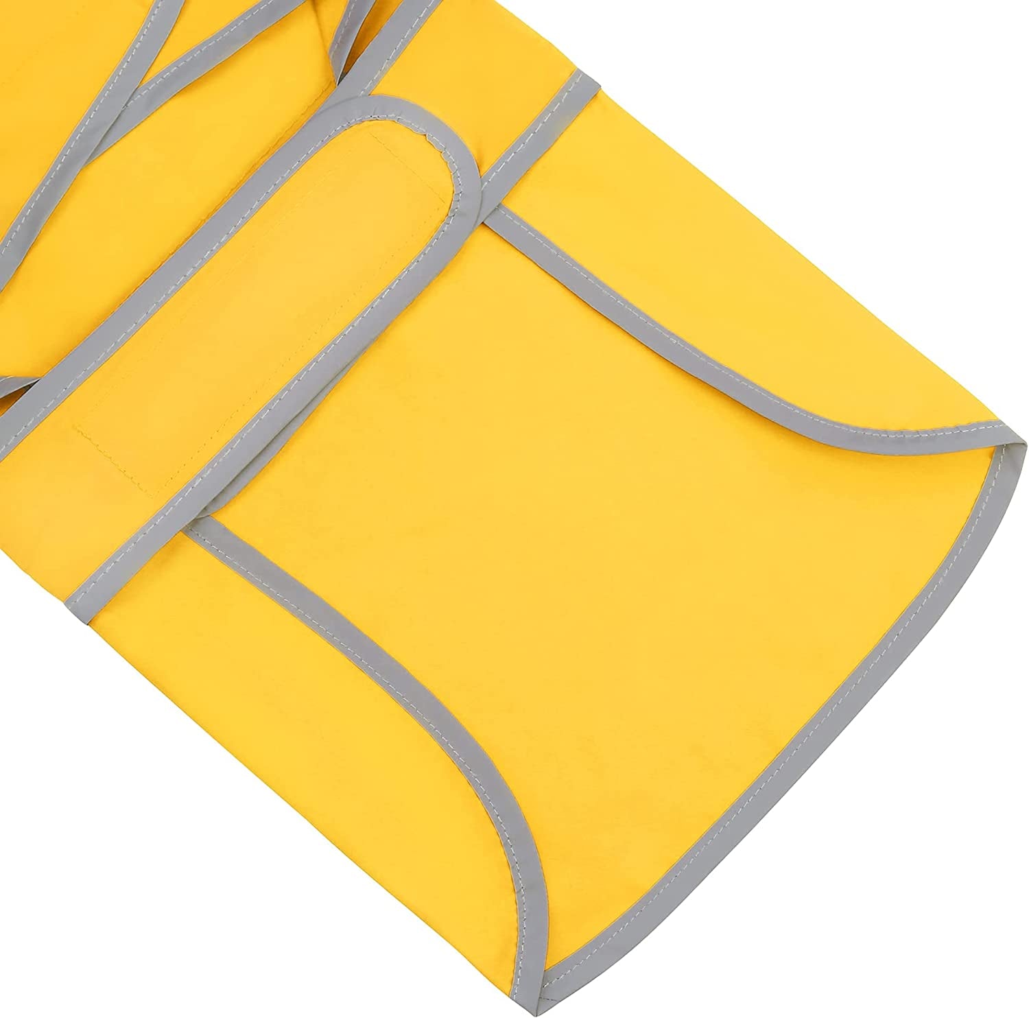 Dog Raincoats for Medium Dogs Waterproof Hooded Rain Jacket with Reflective Strips Leash Hole & Poncho Adjustable Fit (Yellow,M)