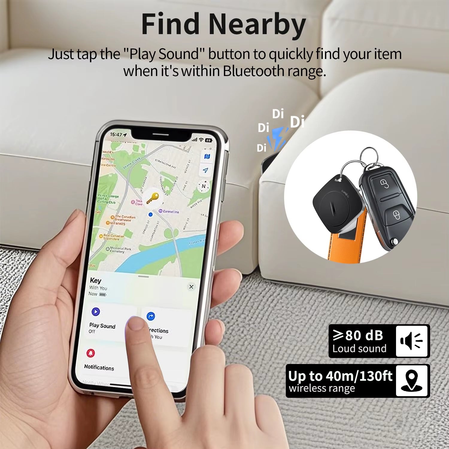 Bluetooth Pet Trackers, Item Locator Works with Apple Find My Global Network Smart Airtag for IOS System Item Finder for Key