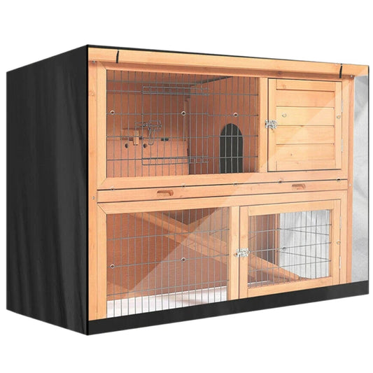 Bunny Rabbit Hutch Cover for Winter Garden Outdoor Waterproof Small Animal Cage Crate Cover UV Resistant Heavy Duty Pets