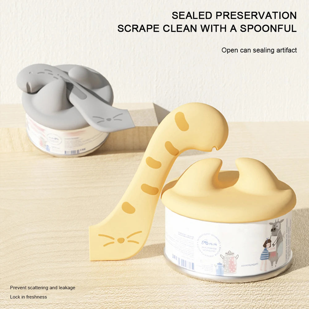 Multifunction Pet Food Canned Opener TPE Small Spoon Jar Opener Puppy Feeding Food Scoop Cat Dog Feeder Shovel Pets Accessories