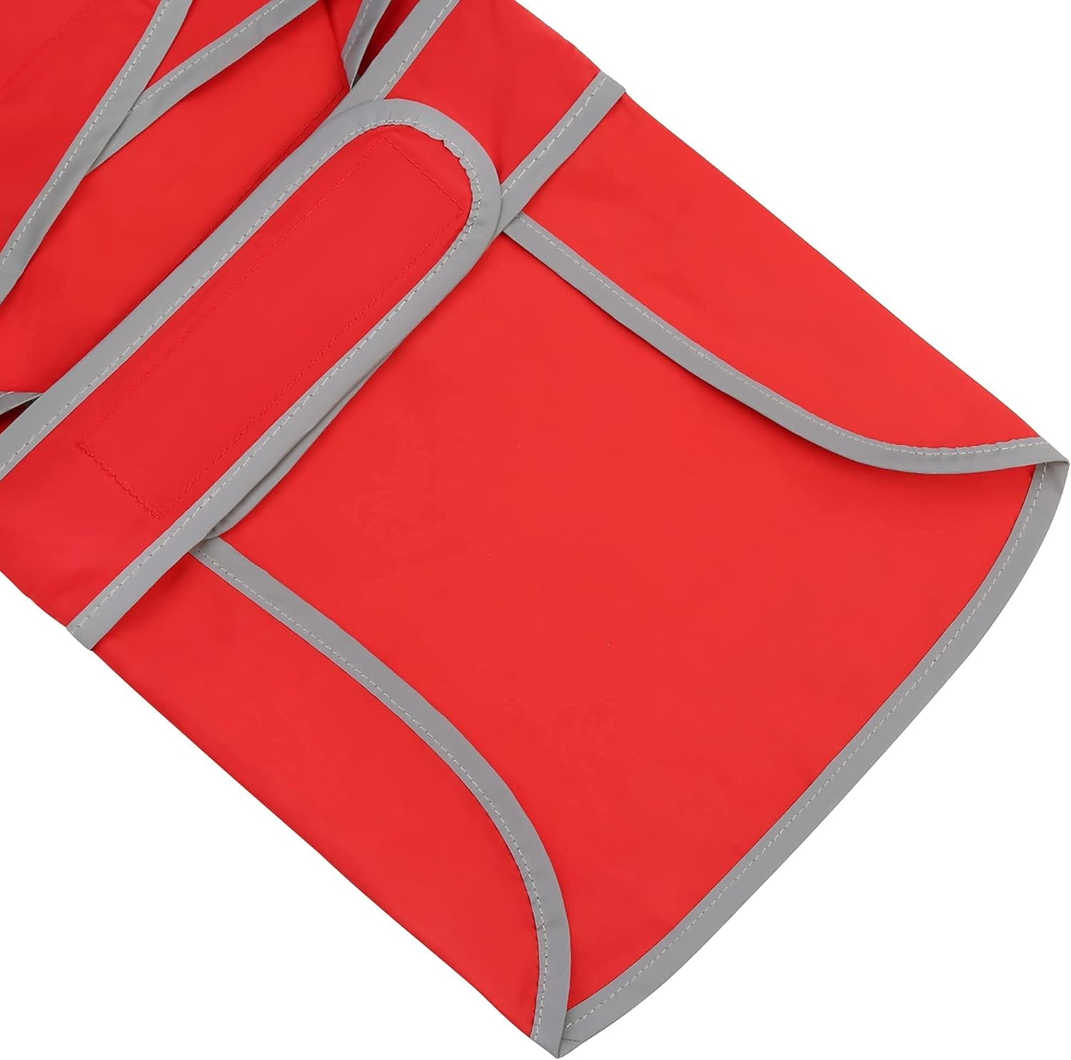 Dog Raincoats for Large Dogs Waterproof Hooded Rain Jacket with Reflective Strips Leash Hole & Poncho Adjustable Fit (Red,L)