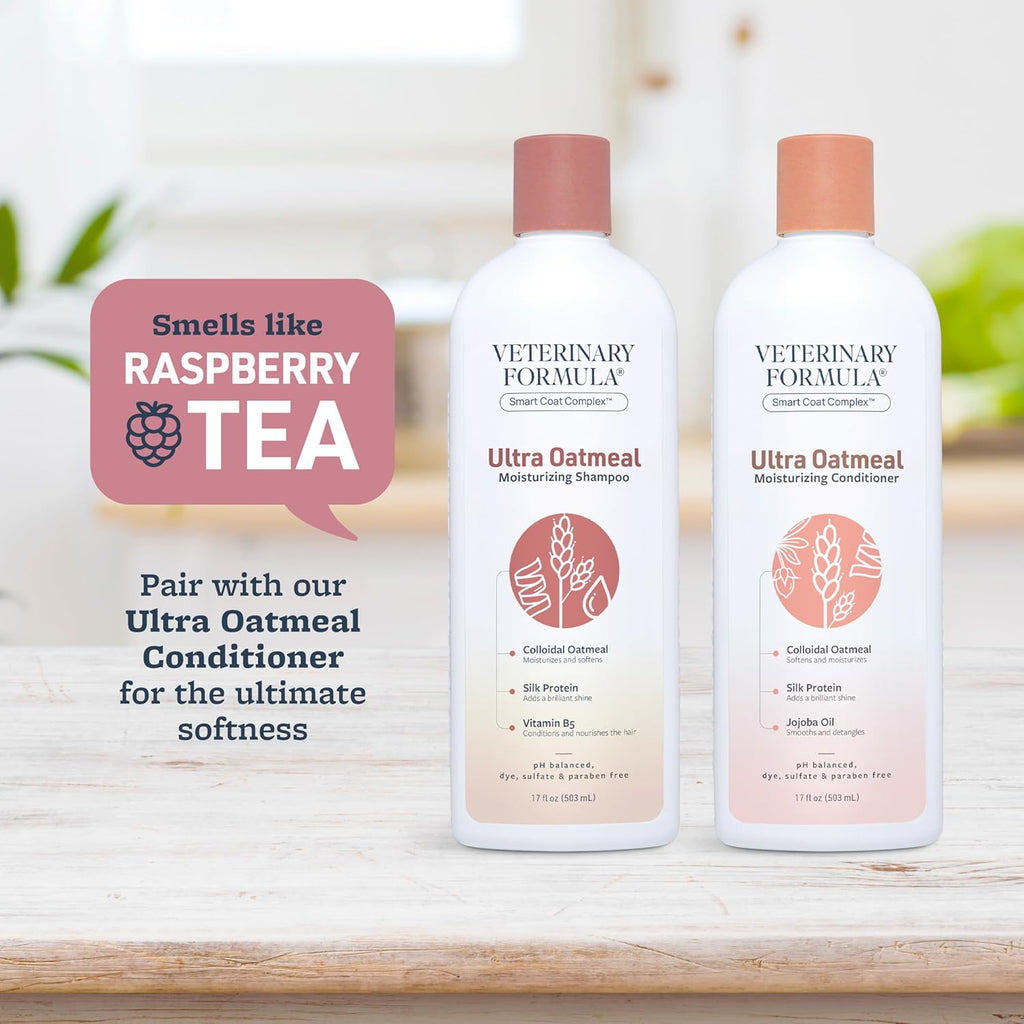 Smart Coat Complex Ultra Oatmeal Moisturizing Shampoo for Dogs, 17 Fl Oz – Moisture-Rich, Nourishing Shampoo – Leaves Coat Clean, Soft, Silky, Shiny – Long-Lasting Fragrance