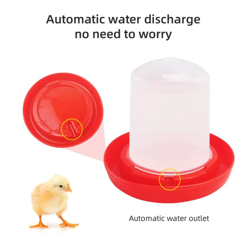 Chick Waterer Feeder Small Poultry Automatic Drinker Food Dispenser for Bird