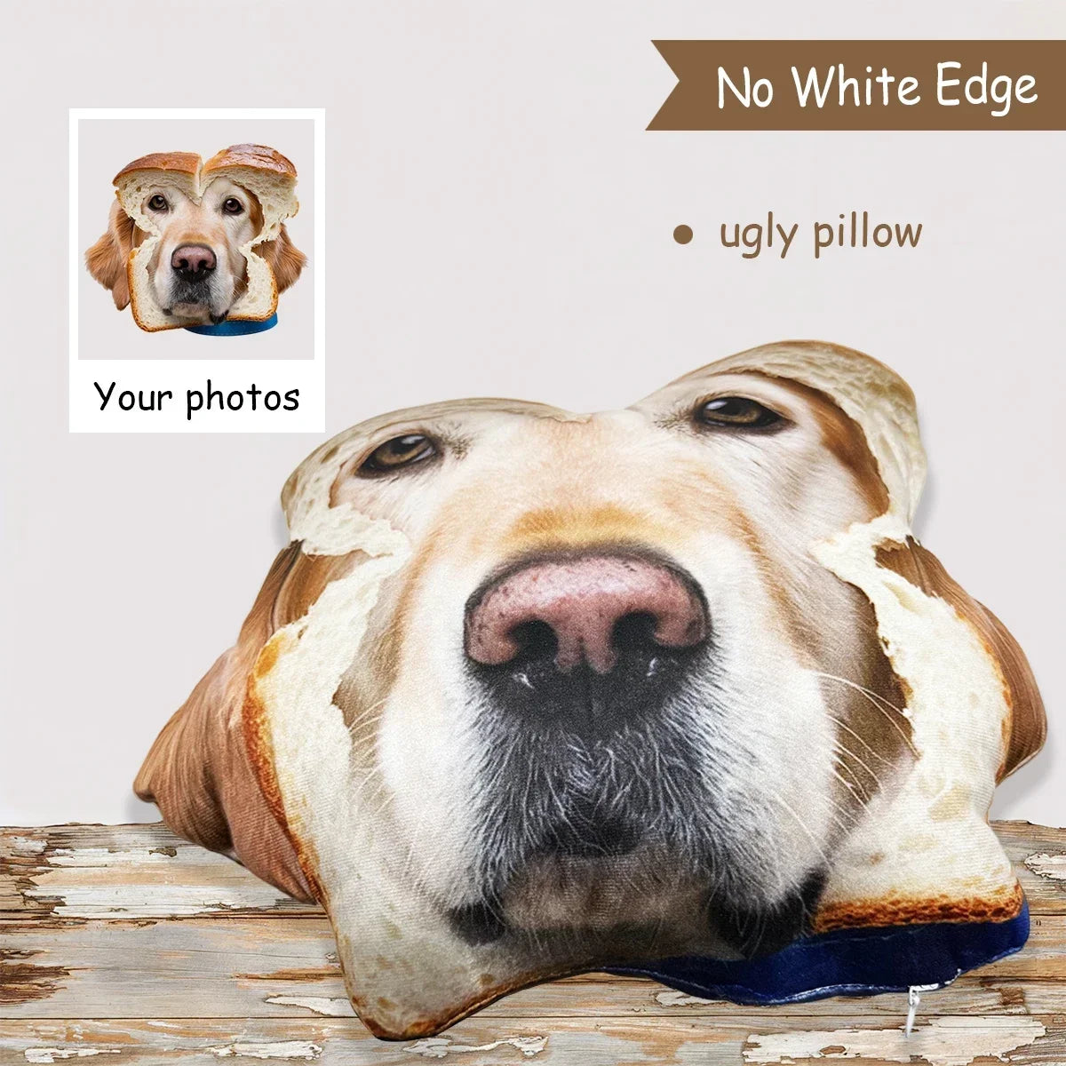 Custom Ugly Pillow for Friend or Pet, Funny Custom Dog Weird Pillow Case，Turn Cat into Pillow，Custom 3D Animal Shape Pillows