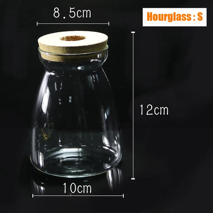Mini Glass Fish Tank Betta Fish Tank Aquarium Fish Tank Micro Landscape Ecological Bottle Empty Bottle DIY Aquarium Accessories