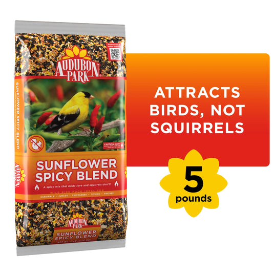 Sunflower Spicy Blend Wild Bird Food, Dry, 1 Count per Pack, 5 Lb. Bag